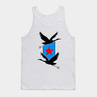 Black stork red star Tank Top